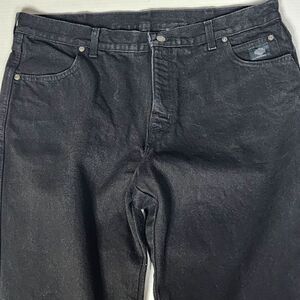 Harley Davidson Vintage Black Relax Fit Boot Cut Cotton Jeans, Women's 18L